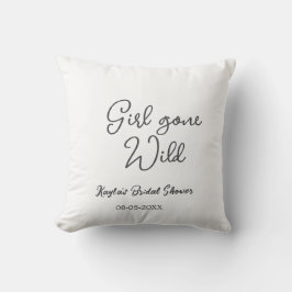 Girl gone wild bridal shower name date simple mini kussen