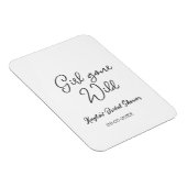 Girl gone wild bridal shower name date simple mini magneet (Rechterzijde)