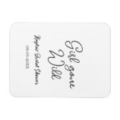 Girl gone wild bridal shower name date simple mini magneet (Horizontaal)