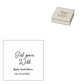 Girl gone wild bridal shower name date simple mini rubberstempel (Gestempeld)