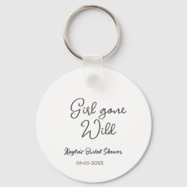Girl gone wild bridal shower name date simple mini sleutelhanger