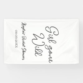 Girl gone wild bridal shower name date simple mini spandoek