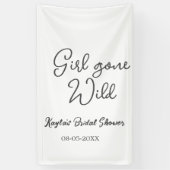 Girl gone wild bridal shower name date simple mini spandoek (Verticaal)