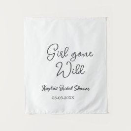 Girl gone wild bridal shower name date simple mini wandkleed