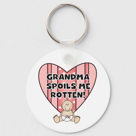 Girl Grandma Spoils me Sleutelhanger (Voorkant)
