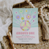 Girl Groovy One Retro Birthday Kaart