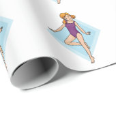 Girl Gymnast Cadeaupapier (Rol Hoek)