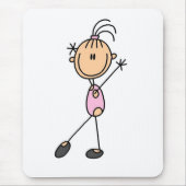 Girl Gymnast in het roze Muismat (Voorkant)