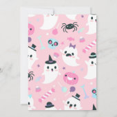 Girl Halloween Invitation for Birthday, pastel Kaart (Achterkant)