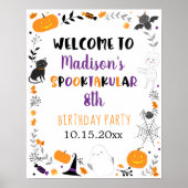 Girl Halloween Spooktacular Birthday Welcome Poste Poster (Voorkant)