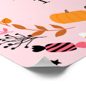 Girl Halloween Spooktacular Birthday Welkom Poster (Hoek)