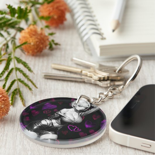 Girl Hearts Sleutelhanger (Voorkant Rechts)