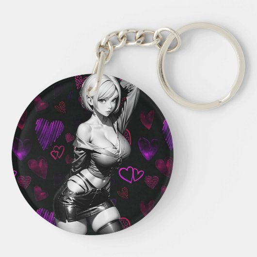 Girl Hearts Sleutelhanger (Achterkant)