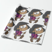 Girl Hiking Cadeaupapier (Uitgerold)