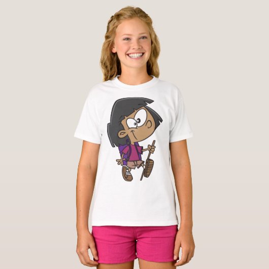 Girl Hiking T-shirt (Voorkant volledig)