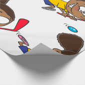 Girl Hockey Player Cadeaupapier