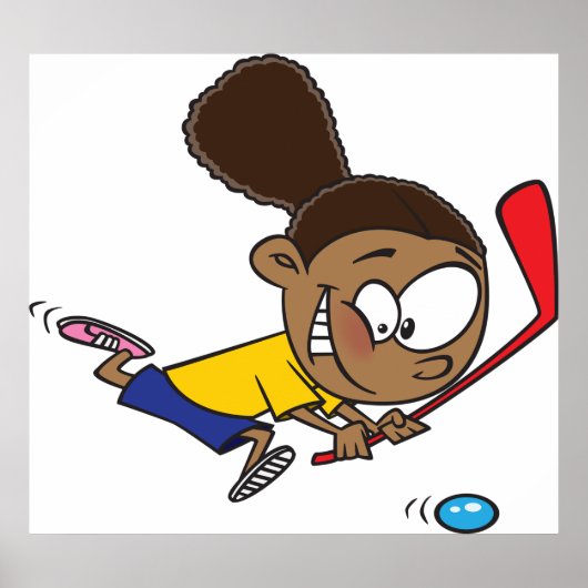 Girl Hockey Player Poster (Voorkant)