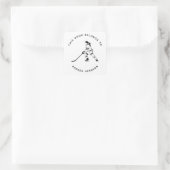 Girl Hockey Player Silhouette Kind School Bookplaa Vierkante Sticker (Tas)