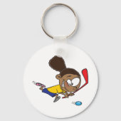 Girl Hockey Player Sleutelhanger (Achterkant)