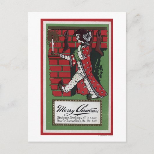 Girl Holding Doll en Candlestick Briefkaart (Voorkant)