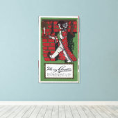 Girl Holding Doll en Candlestick Canvas Afdruk (Insitu (Houten vloer))