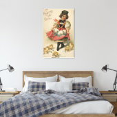 Girl Holding Eggs met Chicken Canvas Afdruk (Insitu (Slaapkamer))