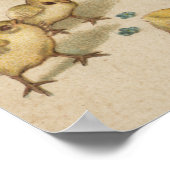 Girl Holding Eggs met Chicken Poster (Hoek)