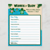 Girl Honu Zee Turtle wil Baby shower roze (Voorkant)