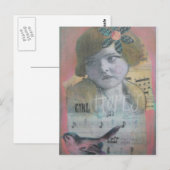 Girl Hopes Briefkaart (Voorkant / Achterkant)