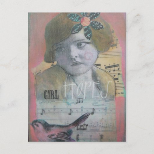 Girl Hopes Briefkaart (Voorkant)