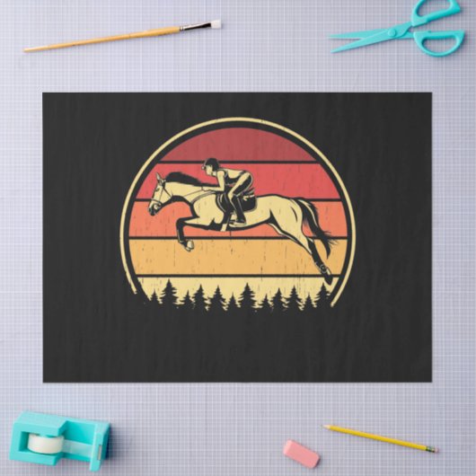 Girl Horse Riding Tissuepapier (Craft)