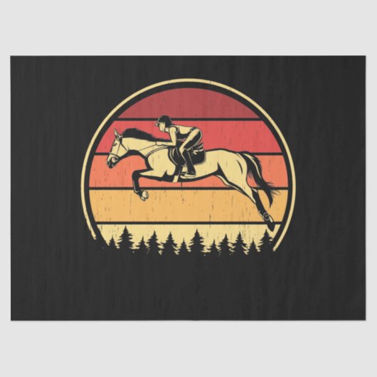 Girl Horse Riding Tissuepapier (Voorkant)