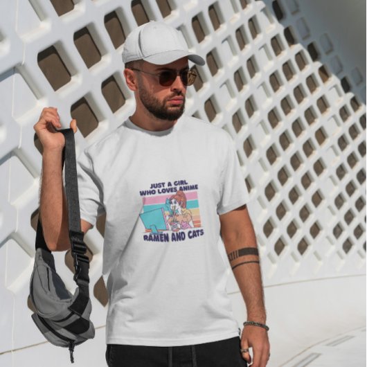 Girl houdt van Anime en Ramen T-shirt