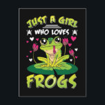 Girl houdt van Kikkers Daughter Kawaii Frog Lover Briefkaart<br><div class="desc">Meisje houdt van Kikkers Daughter Kawaii Frog Lover. Koel reptielen en dierenliefde.</div>