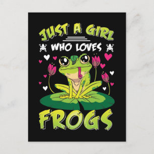 Girl houdt van Kikkers Daughter Kawaii Frog Lover Briefkaart