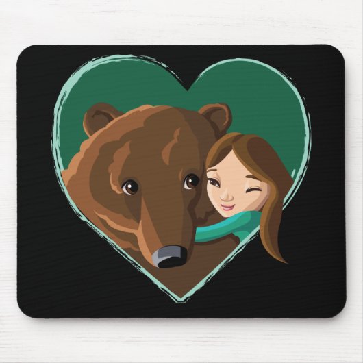 Girl Hugging Beer Muismat (Voorkant)