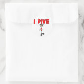 Girl I Dive T-shirts en cadeautjes Ronde Sticker (Tas)