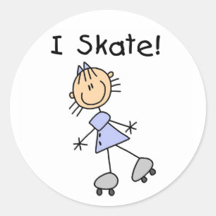 Girl I Schaats Stickers Sticker