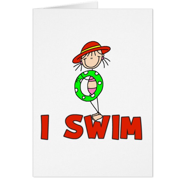 Girl I Swim Card (Voorkant)