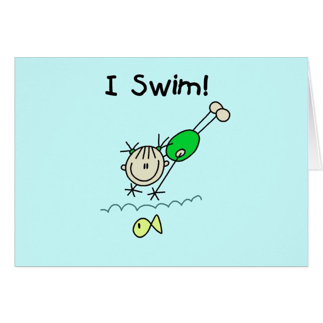 Girl I Swim T-shirts en cadeautjes (Voorkant Horizontaal)