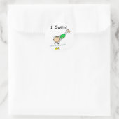 Girl I Swim T-shirts en cadeautjes Ronde Sticker (Tas)