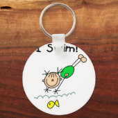 Girl I Swim T-shirts en cadeautjes Sleutelhanger (Voorkant)