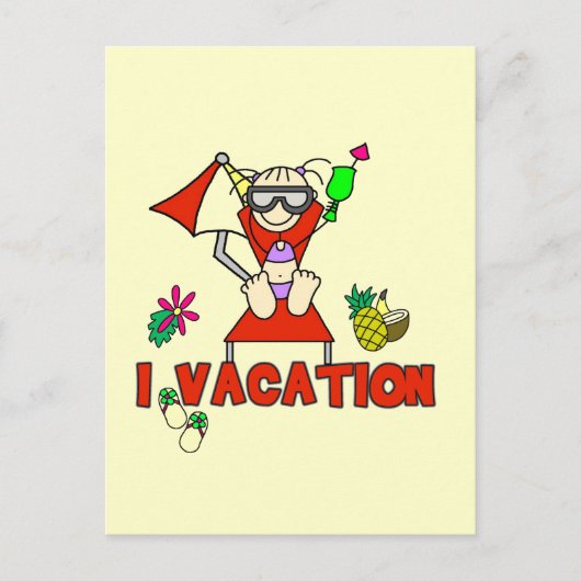Girl I Vacation T-shirts en cadeautjes Briefkaart (Voorkant)