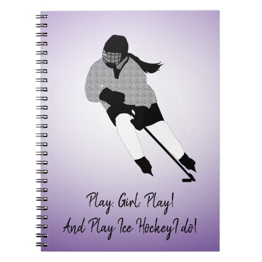 Girl Ice Hockey Player Notitieboek (Voorkant)