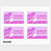 Girl id full name roze pony paard sticker (Vel)