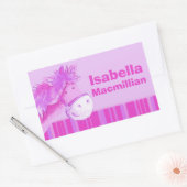 Girl id full name roze pony paard sticker (Envelop)