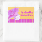 Girl id full name roze yellow pony horse sticker (Tas)