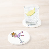 Girl in een Martini Glass Onderzetter - Lil Red (Zijkant)