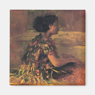 "Girl in Grass Dress" - John LaFarge Magnet