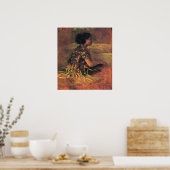 'Girl in Grass Dress' - John LaFarge Print (Keuken)